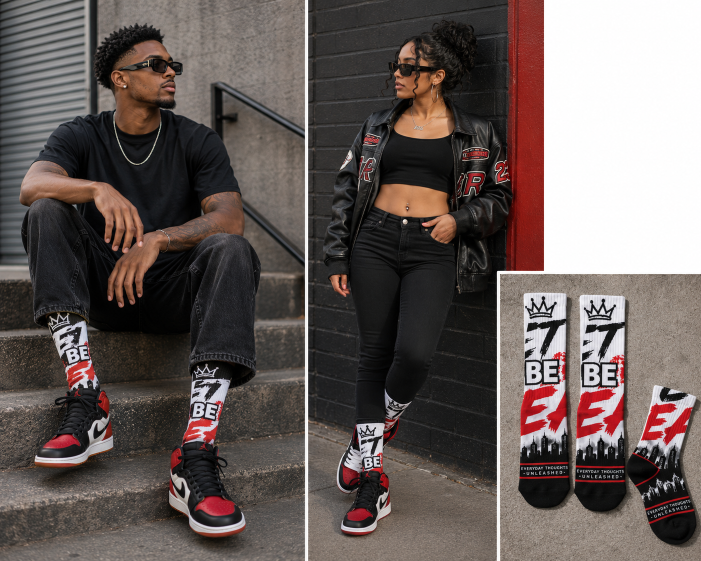 Lets Be Real Custom Socks *2