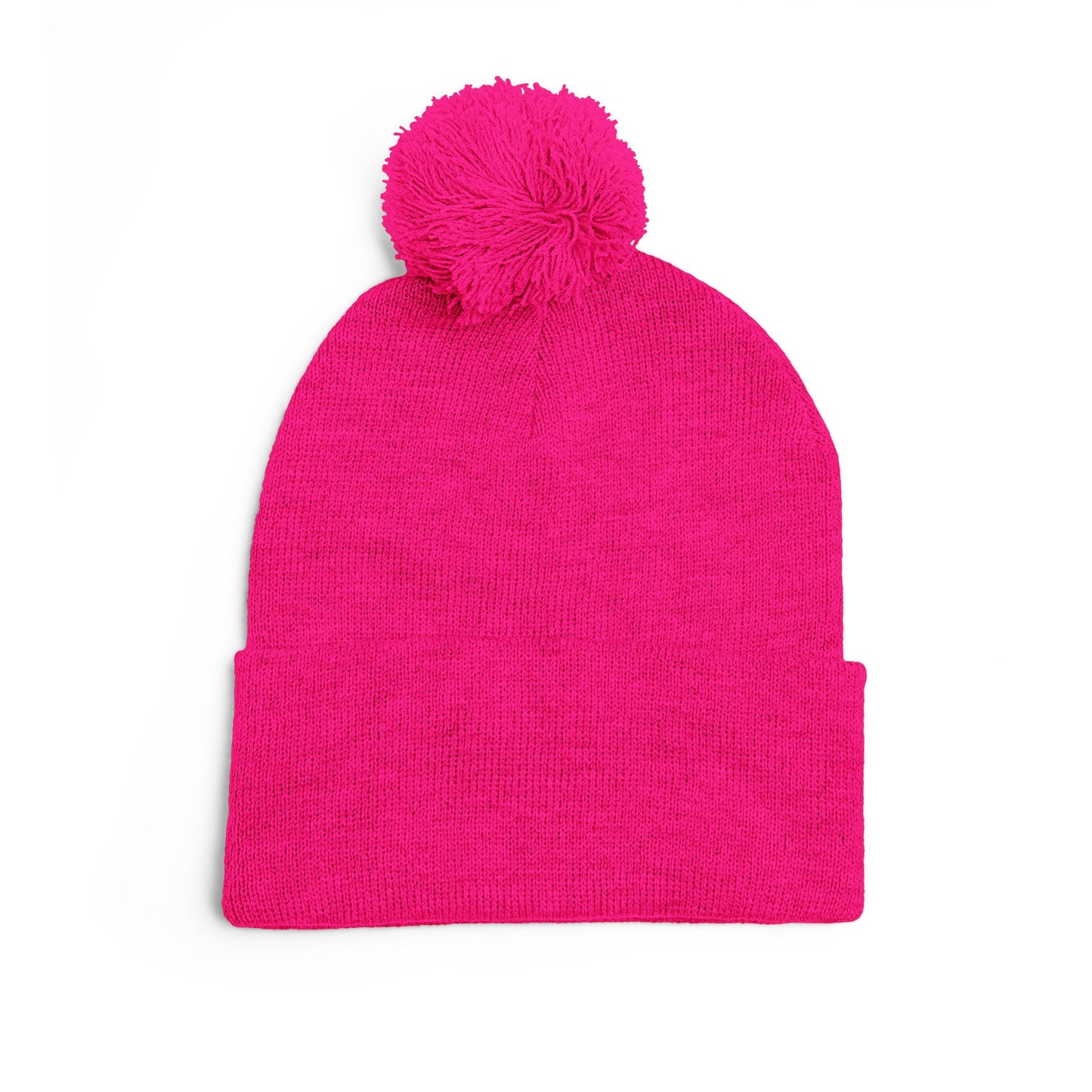 Embroidered Pom-Pom Beanie — Cozy Knit Winter Hat with LB Logo