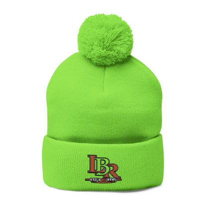 LBR Embroidered Pom-Pom Beanie