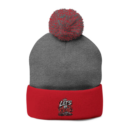 Lets Be Real Pom-Pom Beanie