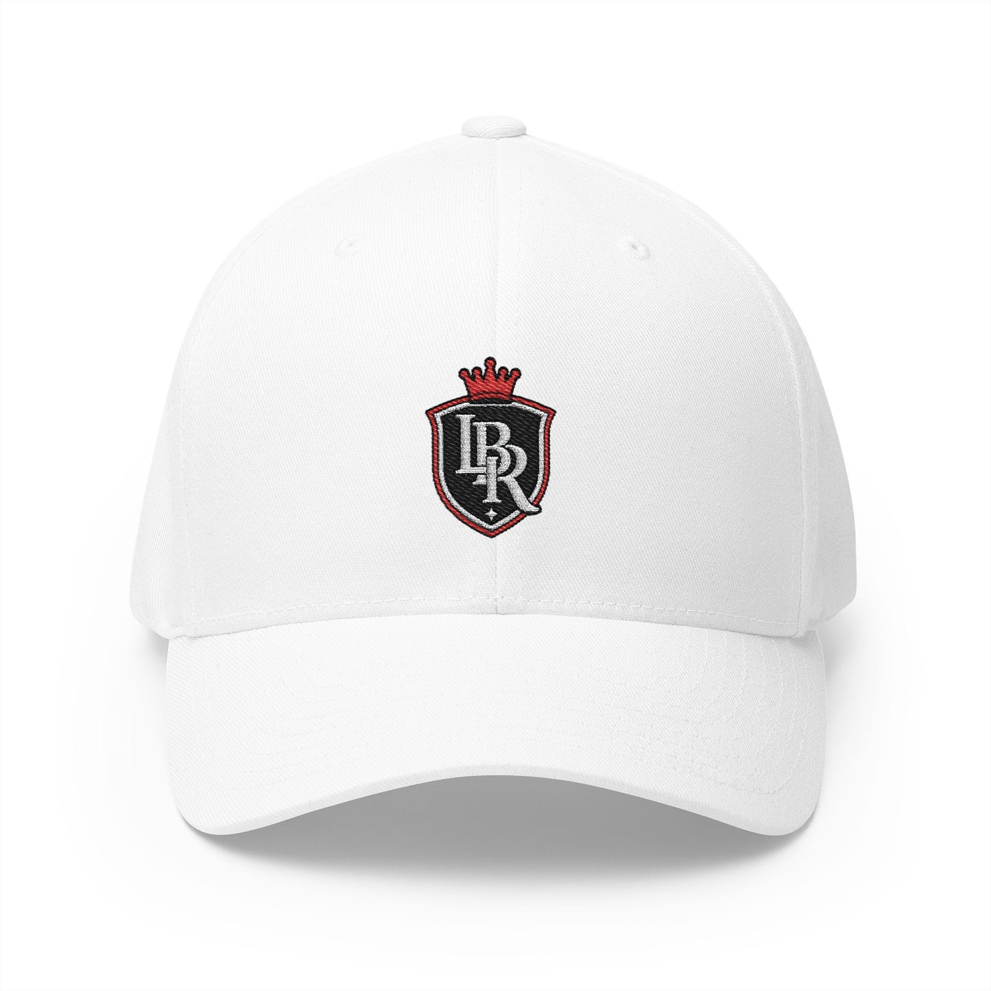 Embroidered Crest Cap — LB Crown Shield Closed-Back Baseball Hat