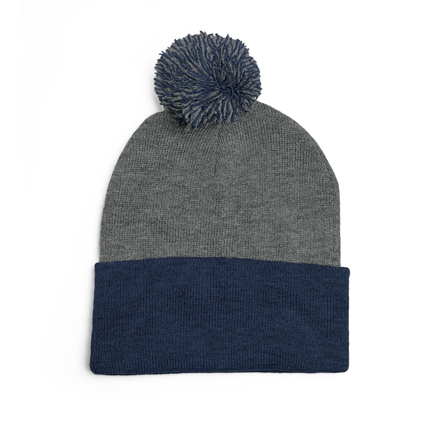 Embroidered Pom-Pom Beanie — Cozy Knit Winter Hat with LB Logo
