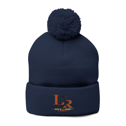 LBR Embroidered Pom-Pom Beanie