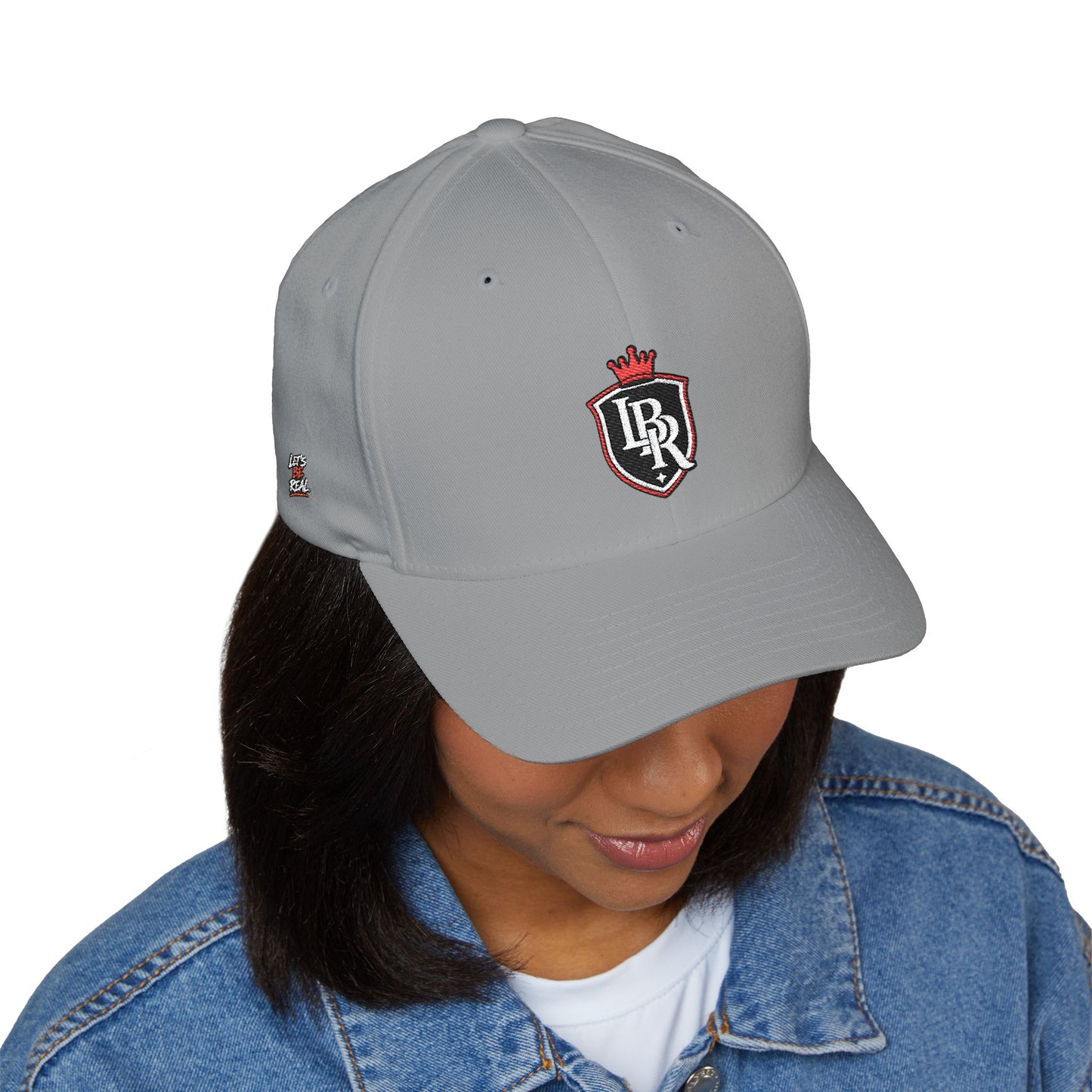 Embroidered Crest Cap — LB Crown Shield Closed-Back Baseball Hat