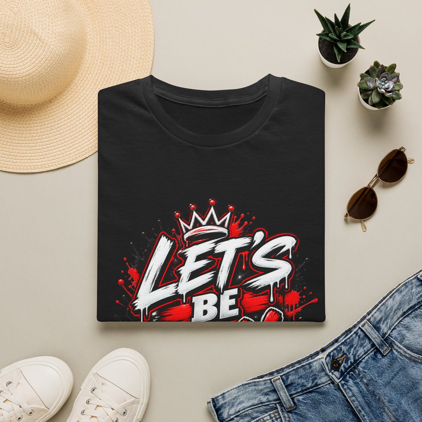 Let’s Be Real graphic tee | Crown graffiti design