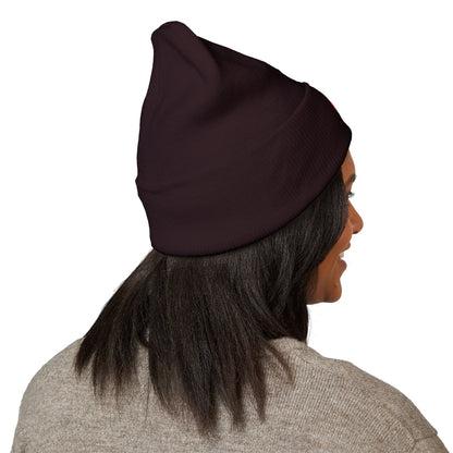 Embroidered 'BR' Classic Cuffed Beanie — Warm Knit Winter Hat