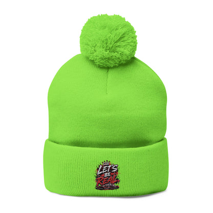 Lets Be Real Pom-Pom Beanie