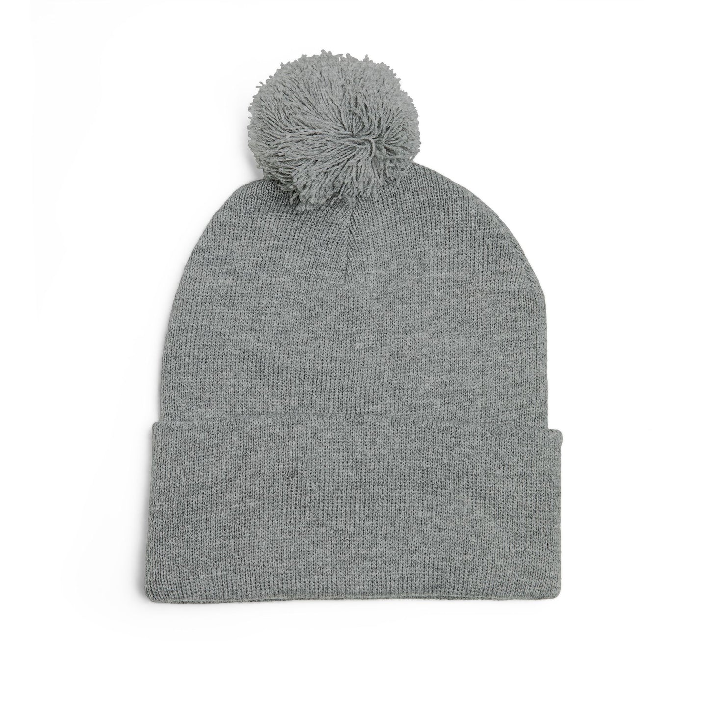 Embroidered Pom-Pom Beanie — Cozy Knit Winter Hat with LB Logo