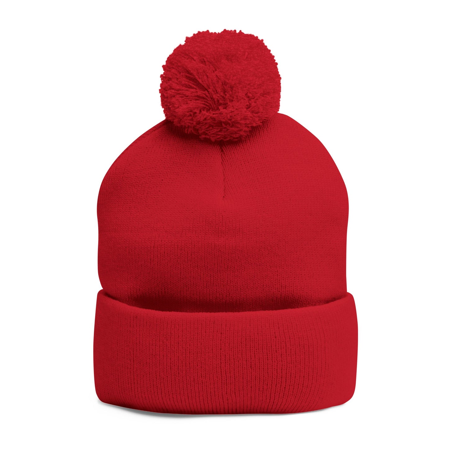 Embroidered Pom-Pom Beanie — Cozy Knit Winter Hat with LB Logo