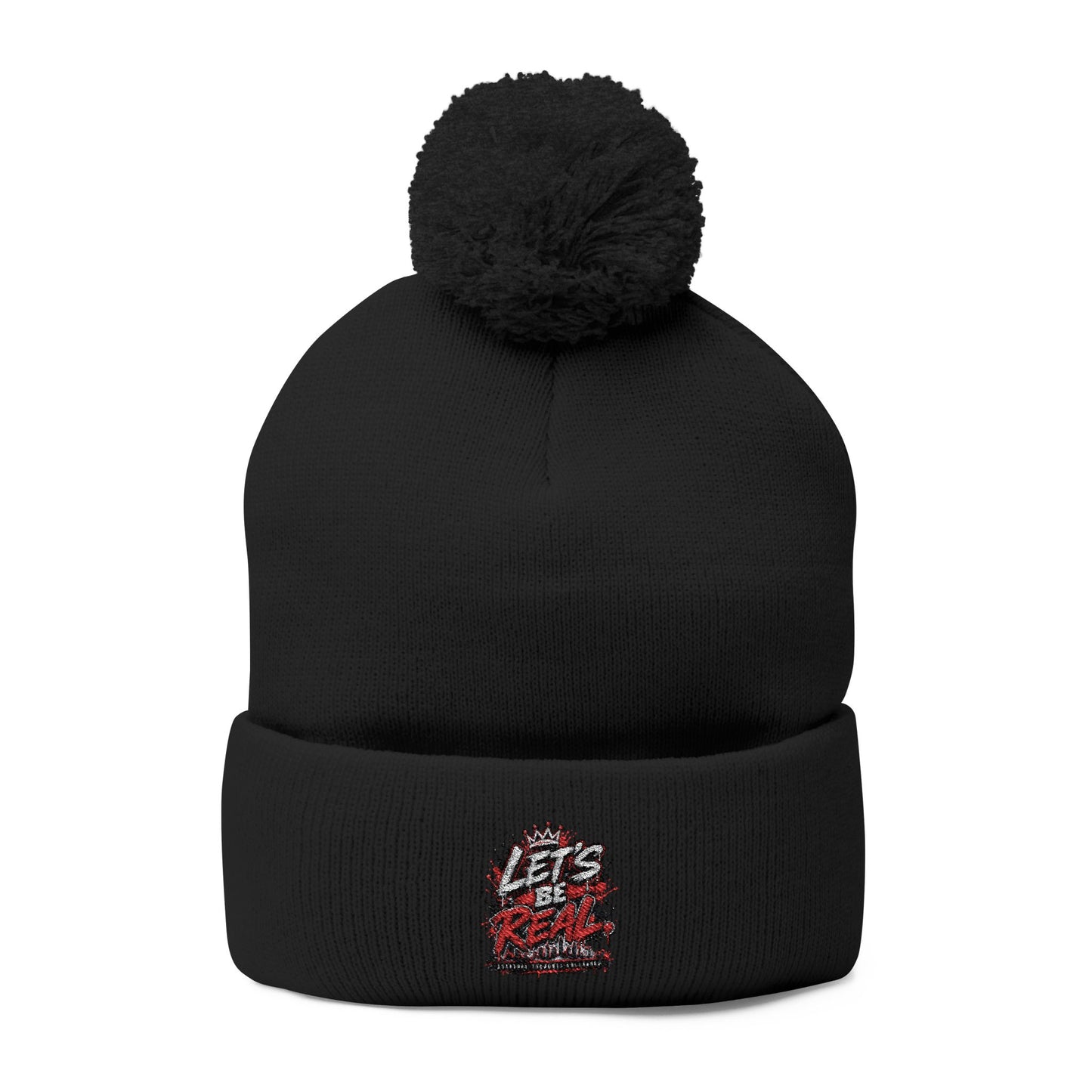 Lets Be Real Pom-Pom Beanie