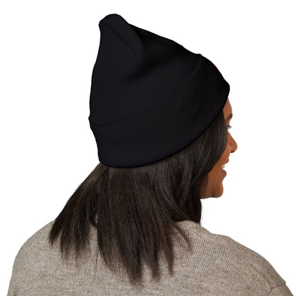Embroidered 'BR' Classic Cuffed Beanie — Warm Knit Winter Hat