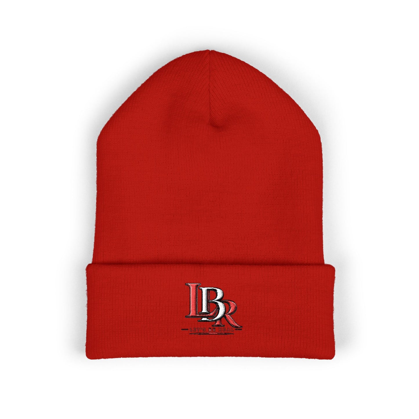 Embroidered 'BR' Classic Cuffed Beanie — Warm Knit Winter Hat