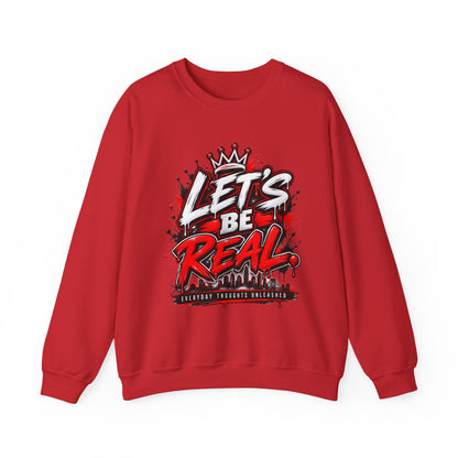 Let's Be Real graffiti crown crewneck