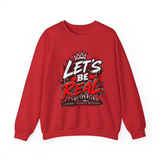 Let's Be Real graffiti crown crewneck