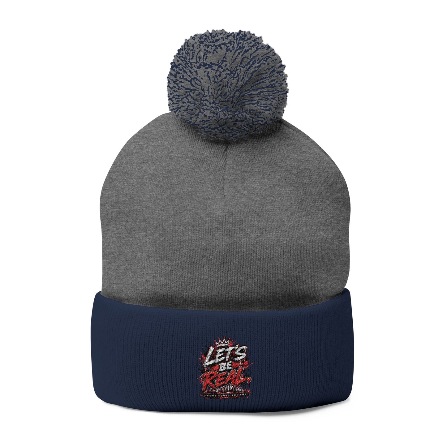 Lets Be Real Pom-Pom Beanie