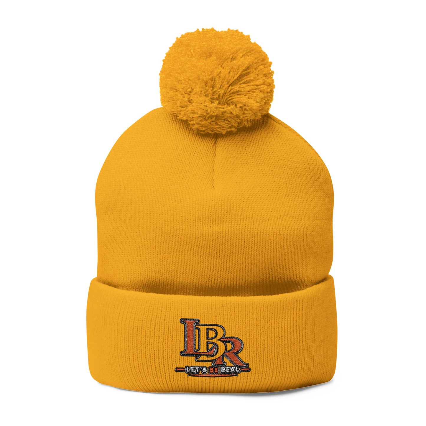 LBR Embroidered Pom-Pom Beanie