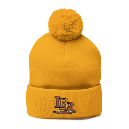 LBR Embroidered Pom-Pom Beanie
