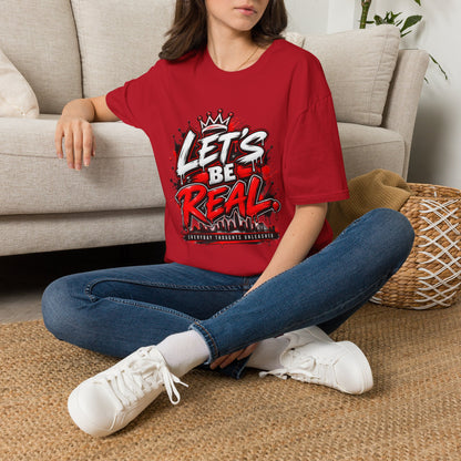 Let’s Be Real graphic tee | Crown graffiti design