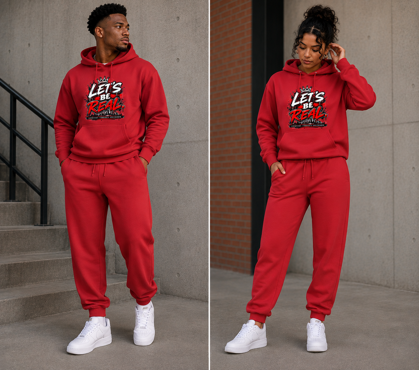 Let's Be Real Graphic Hoodie