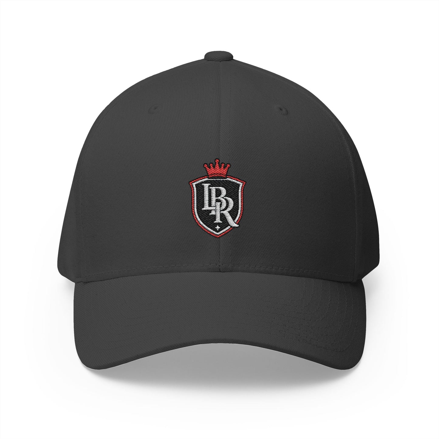 Embroidered Crest Cap — LB Crown Shield Closed-Back Baseball Hat
