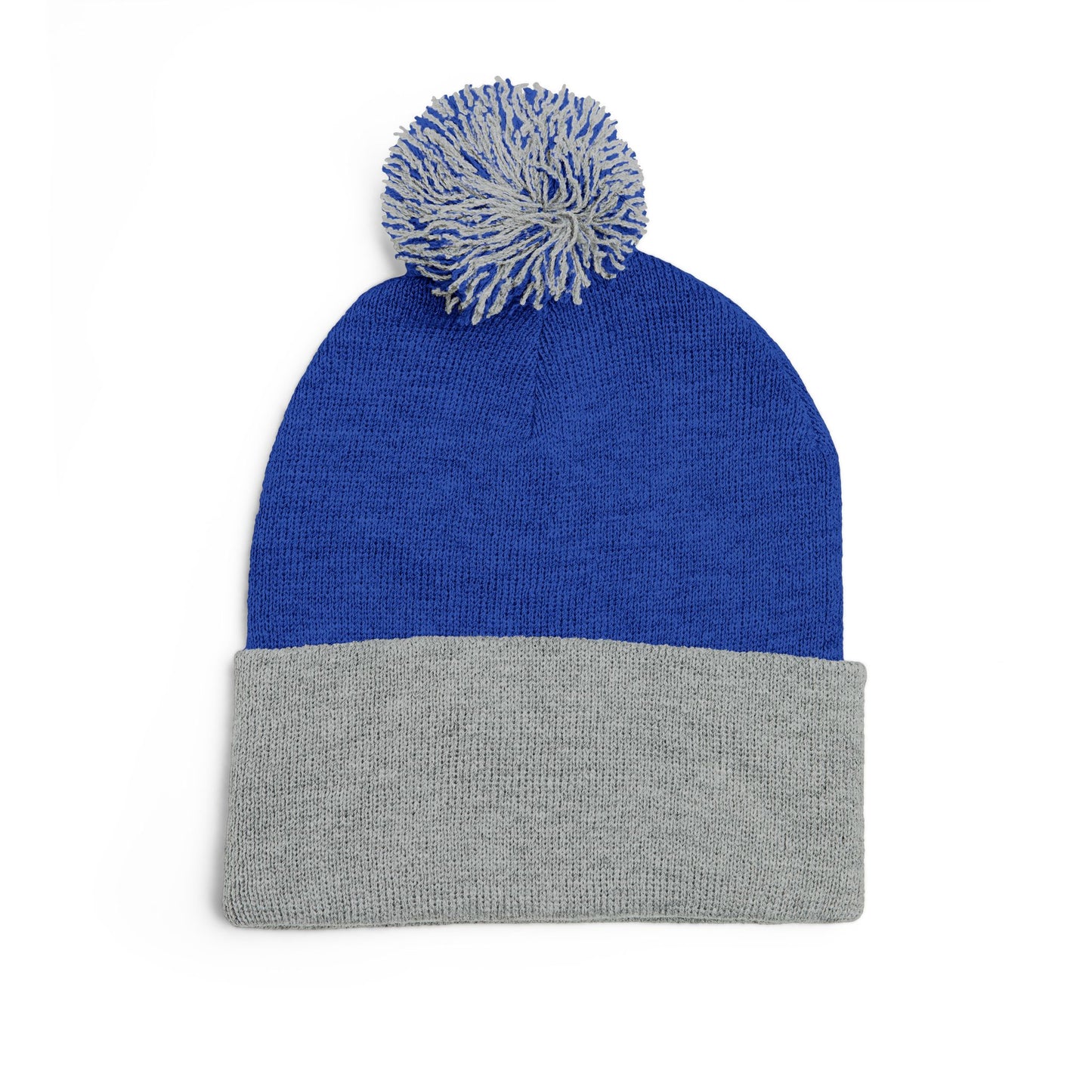 Embroidered Pom-Pom Beanie — Cozy Knit Winter Hat with LB Logo