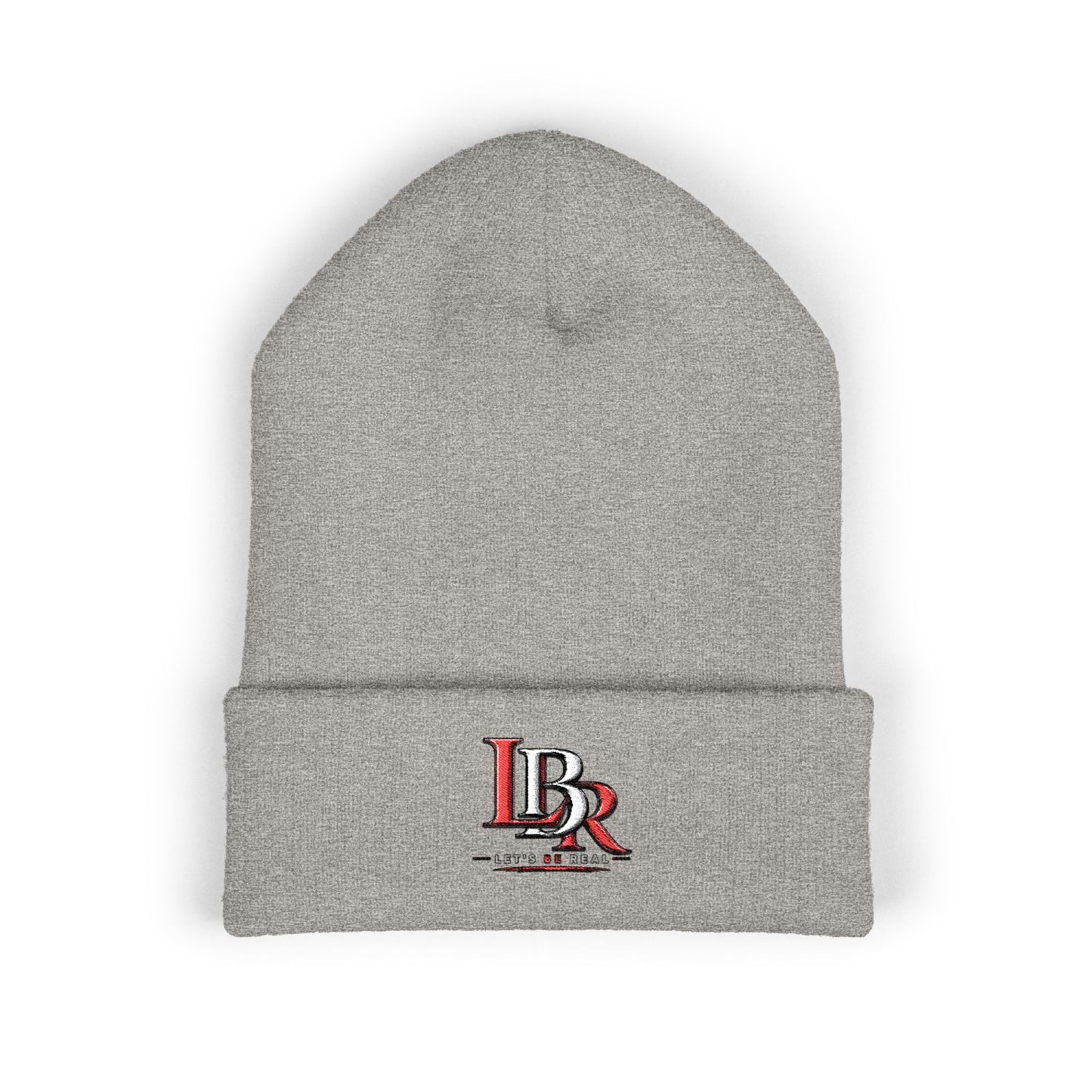 Embroidered 'BR' Classic Cuffed Beanie — Warm Knit Winter Hat