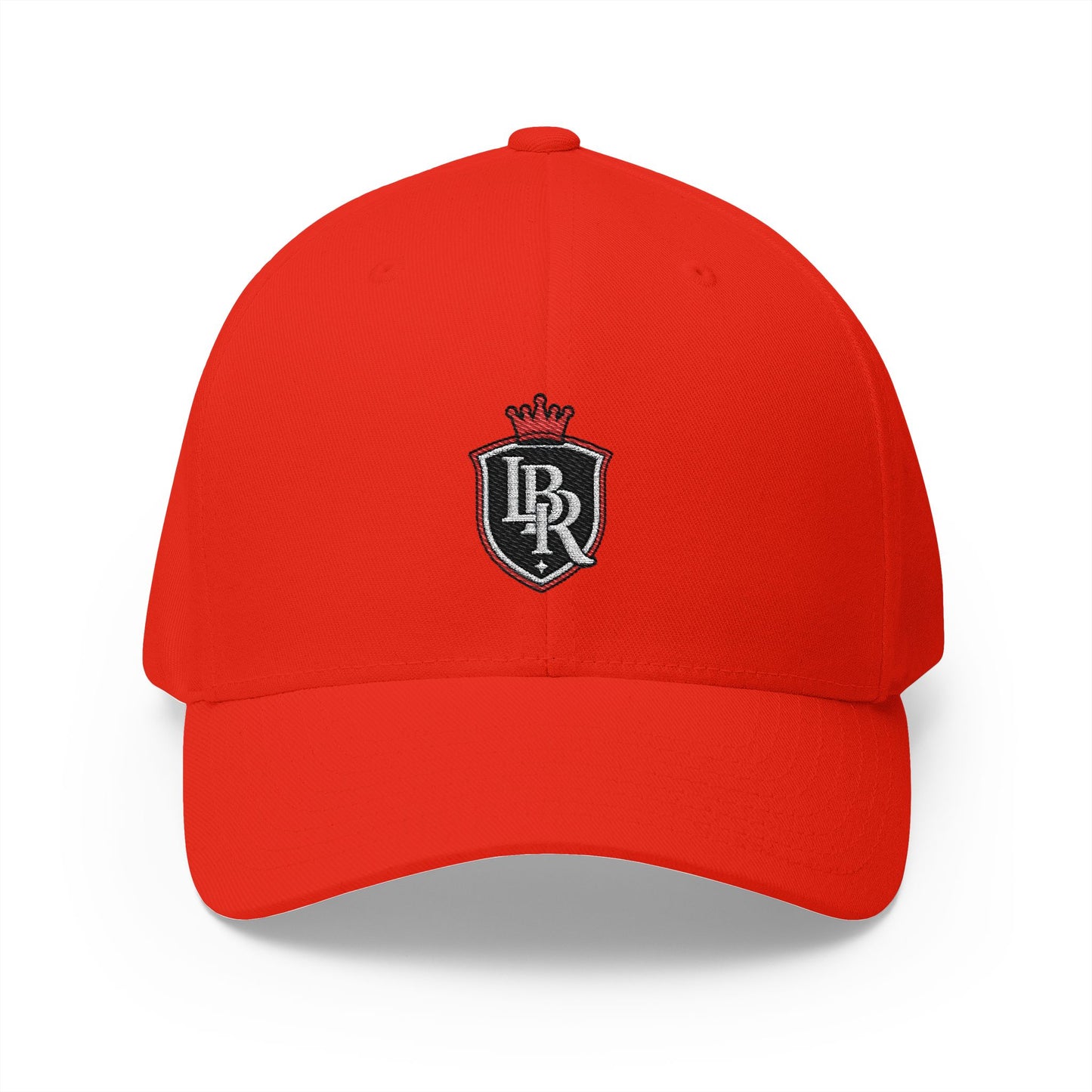 Embroidered Crest Cap — LB Crown Shield Closed-Back Baseball Hat