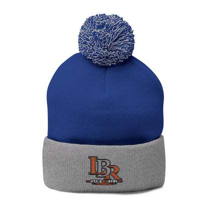 LBR Embroidered Pom-Pom Beanie