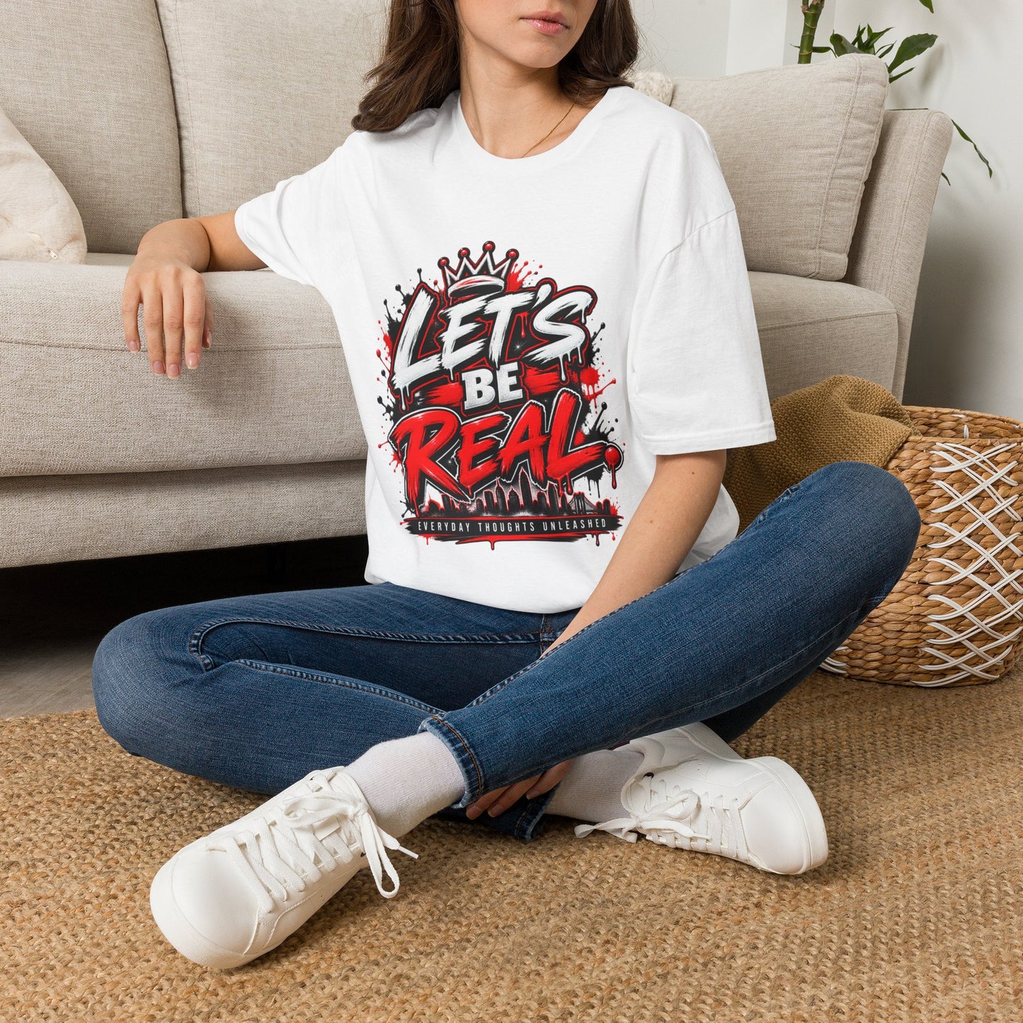 Let’s Be Real graphic tee | Crown graffiti design