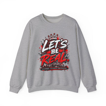 Let's Be Real graffiti crown crewneck