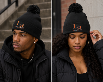 LBR Embroidered Pom-Pom Beanie