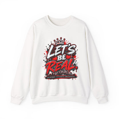 Let's Be Real graffiti crown crewneck