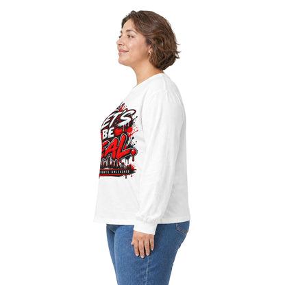 Let’s Be Real graffiti crown long sleeve tee