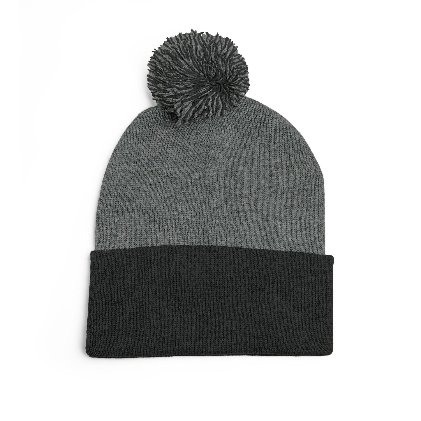 Embroidered Pom-Pom Beanie — Cozy Knit Winter Hat with LB Logo