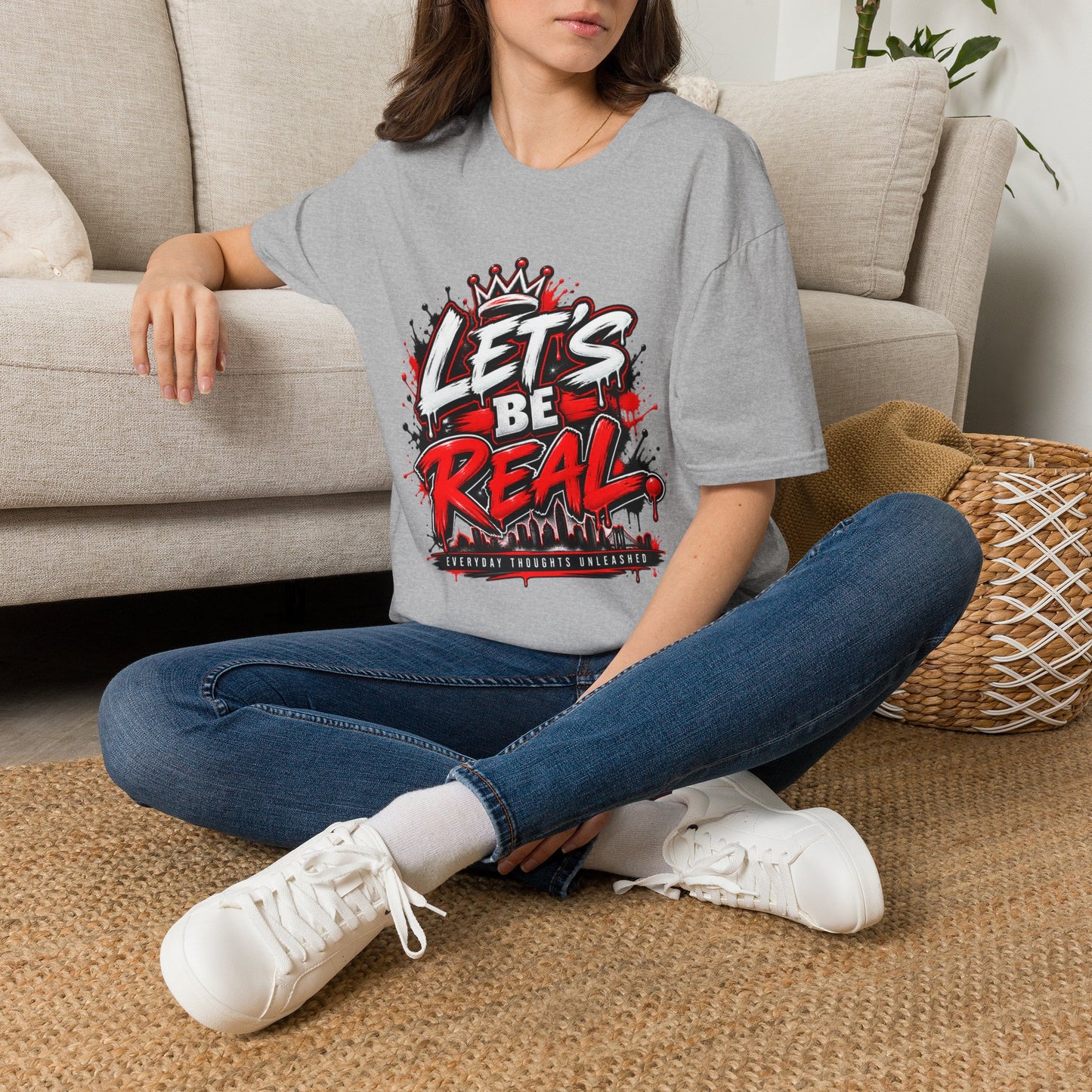 Let’s Be Real graphic tee | Crown graffiti design