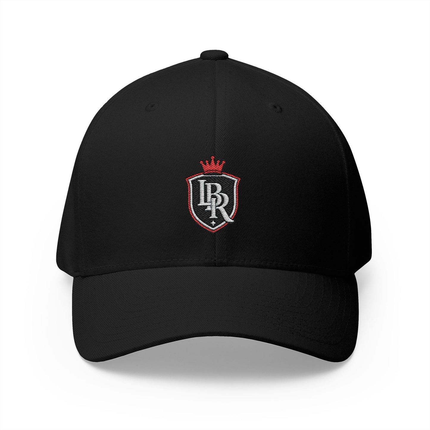 Embroidered Crest Cap — LB Crown Shield Closed-Back Baseball Hat