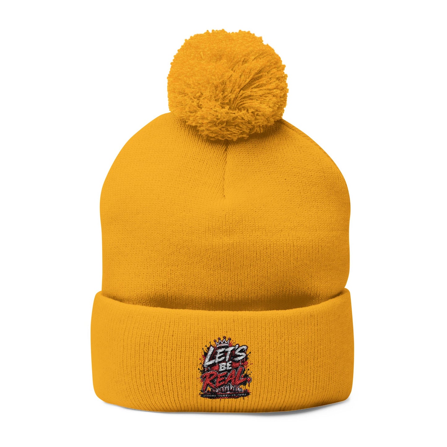Lets Be Real Pom-Pom Beanie